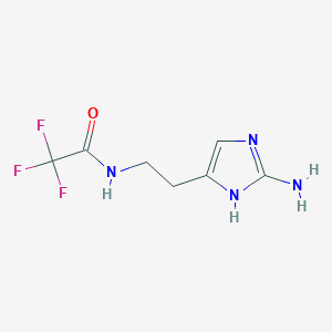 molecular formula C7H9F3N4O B14657415 N-[2-(2-amino-1H-imidazol-5-yl)ethyl]-2,2,2-trifluoroacetamide CAS No. 50580-60-4