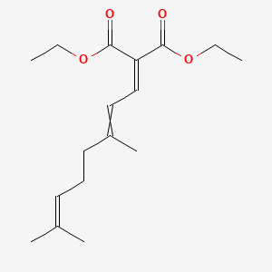 molecular formula C17H26O4 B14657458 Diethyl (3,7-dimethylocta-2,6-dien-1-ylidene)propanedioate CAS No. 52567-20-1