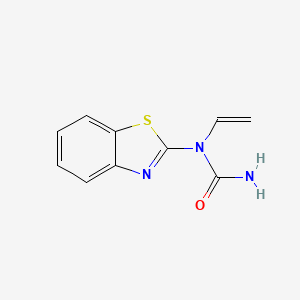 molecular formula C10H9N3OS B14657461 N-1,3-Benzothiazol-2-yl-N-ethenylurea CAS No. 46421-64-1
