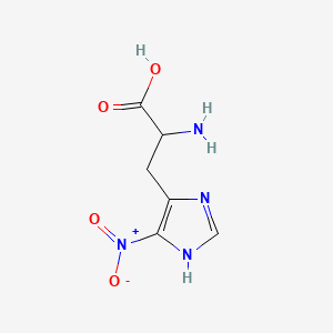molecular formula C6H8N4O4 B14657523 Histidine, 4-nitro- CAS No. 41934-74-1