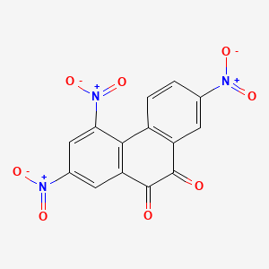 molecular formula C14H5N3O8 B14657529 9,10-Phenanthrenedione, 2,4,7-trinitro- CAS No. 47430-58-0
