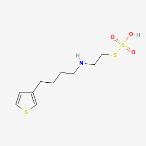 molecular formula C10H17NO3S3 B14657546 2-((4-(3-Thienyl)butyl)amino)ethanethiol, hydrogen sulfate (ester) CAS No. 38920-51-3