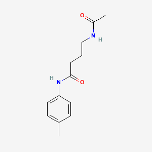 molecular formula C13H18N2O2 B14657569 Butanamide, 4-(acetylamino)-N-(4-methylphenyl)- CAS No. 50841-24-2