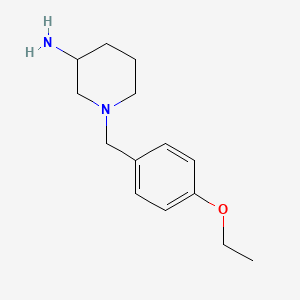 1-[(4-Ethoxyphenyl)methyl]piperidin-3-amine