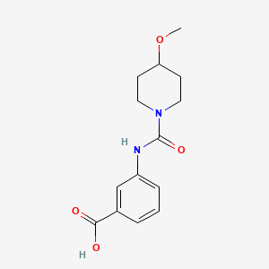 3-[(4-Methoxypiperidine-1-carbonyl)amino]benzoic acid