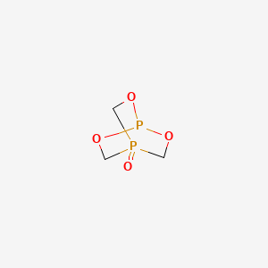 molecular formula C3H6O4P2 B14657721 Methanol, phosphinylidynetri-, cyclic phosphite CAS No. 41097-27-2