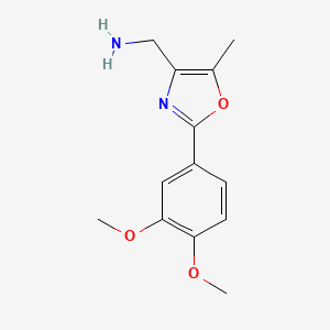 [2-(3,4-Dimethoxyphenyl)-5-methyl-1,3-oxazol-4-yl]methanamine