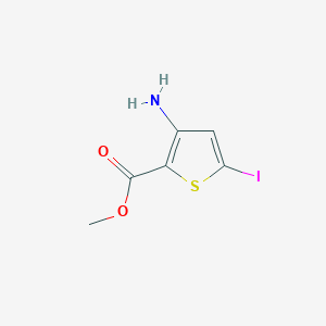 molecular formula C6H6INO2S B1465778 Methyl 3-amino-5-iodo-2-thiophenecarboxylate CAS No. 942589-45-9