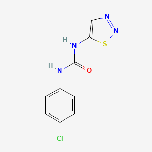 molecular formula C9H7ClN4OS B14657782 N-(4-Chlorophenyl)-N'-1,2,3-thiadiazol-5-ylurea CAS No. 51707-56-3