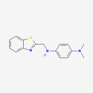 molecular formula C16H17N3S B14657788 N~4~-[(1,3-Benzothiazol-2-yl)methyl]-N~1~,N~1~-dimethylbenzene-1,4-diamine CAS No. 52688-58-1