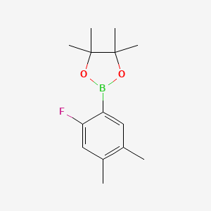 molecular formula C14H20BFO2 B1465779 2-(2-Fluoro-4,5-dimethylphenyl)-4,4,5,5-tetramethyl-1,3,2-dioxaborolane CAS No. 1150271-75-2