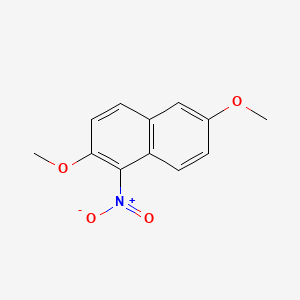 molecular formula C12H11NO4 B14657826 Naphthalene, 2,6-dimethoxy-1-nitro- CAS No. 39077-18-4