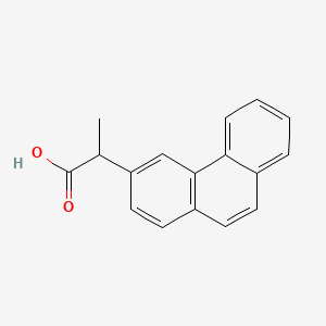 molecular formula C17H14O2 B14657860 alpha-Methyl-3-phenanthreneacetic acid CAS No. 40453-15-4