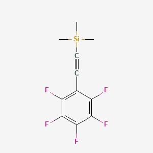molecular formula C11H9F5Si B14657918 Silane, trimethyl[(pentafluorophenyl)ethynyl]- CAS No. 52168-00-0