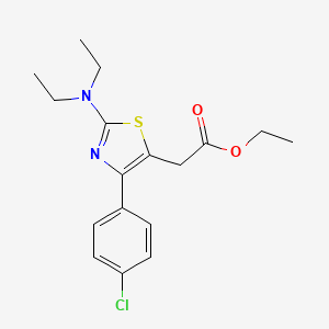 molecular formula C17H21ClN2O2S B14657977 Ethyl [4-(4-chlorophenyl)-2-(diethylamino)-1,3-thiazol-5-yl]acetate CAS No. 49780-03-2