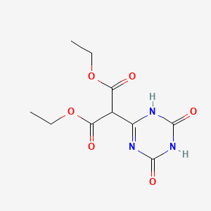 molecular formula C10H13N3O6 B14657991 Diethyl(4,6-dioxo-1,4,5,6-tetrahydro-1,3,5-triazin-2-yl)propanedioate CAS No. 43167-11-9