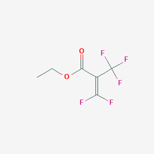 molecular formula C6H5F5O2 B14658054 Ethyl 3,3-difluoro-2-(trifluoromethyl)prop-2-enoate CAS No. 41296-90-6