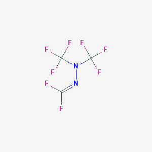 molecular formula C3F8N2 B14658076 Carbonohydrazonic difluoride, bis(trifluoromethyl)- CAS No. 45082-85-7