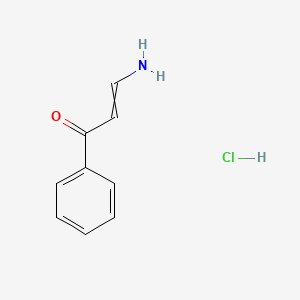 molecular formula C9H10ClNO B14658101 3-Amino-1-phenylprop-2-en-1-one;hydrochloride CAS No. 50421-94-8