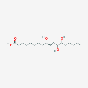 molecular formula C19H36O5 B14658108 Methyl 9,12,13-trihydroxyoctadec-10-enoate CAS No. 38947-15-8