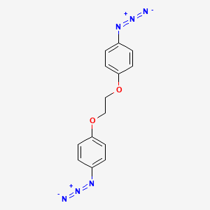 molecular formula C14H12N6O2 B14658136 1,1'-[Ethane-1,2-diylbis(oxy)]bis(4-azidobenzene) CAS No. 38201-77-3