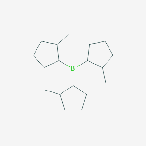 molecular formula C18H33B B14658206 Tris(2-methylcyclopentyl)borane CAS No. 51134-66-8