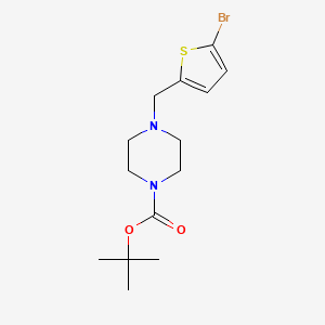 molecular formula C14H21BrN2O2S B1465821 Tert-butyl 4-[(5-bromothiophen-2-yl)methyl]piperazine-1-carboxylate CAS No. 1322325-70-1
