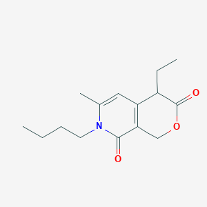 molecular formula C15H21NO3 B14658216 7-Butyl-4-ethyl-6-methyl-1h-pyrano[3,4-c]pyridine-3,8(4h,7h)-dione CAS No. 50708-24-2