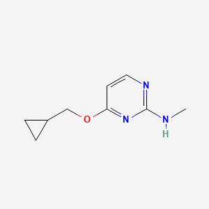 molecular formula C9H13N3O B1465827 4-(cyclopropylmethoxy)-N-methylpyrimidin-2-amine CAS No. 927800-70-2