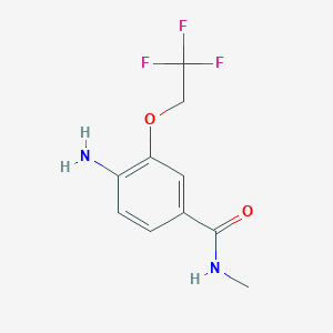 molecular formula C10H11F3N2O2 B1465828 4-Amino-N-methyl-3-(2,2,2-trifluoroethoxy)-benzamide CAS No. 1272257-22-3