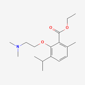 molecular formula C17H27NO3 B14658292 ethyl 2-[2-(dimethylamino)ethoxy]-6-methyl-3-propan-2-ylbenzoate CAS No. 52073-23-1