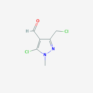 5-Chloro-3-(chloromethyl)-1-methyl-1H-pyrazole-4-carbaldehyde