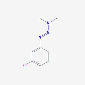 molecular formula C8H10FN3 B14658326 (1E)-1-(3-Fluorophenyl)-3,3-dimethyltriaz-1-ene CAS No. 52010-52-3