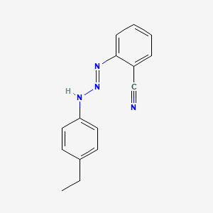 molecular formula C15H14N4 B14658329 2-[(1e)-3-(4-Ethylphenyl)triaz-1-en-1-yl]benzonitrile CAS No. 52744-99-7