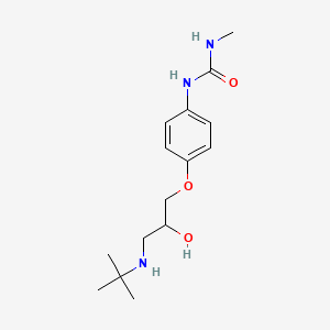 molecular formula C15H25N3O3 B14658388 N-(4-(3-((1,1-Dimethylethyl)amino)-2-hydroxypropoxy)phenyl)-N'-methylurea CAS No. 38649-71-7