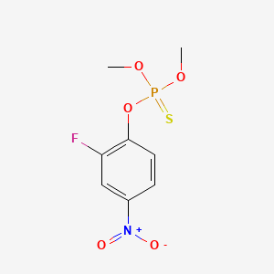molecular formula C8H9FNO5PS B14658399 Phosphorothioic acid, O,O-dimethyl O-(2-fluoro-4-nitrophenyl) ester CAS No. 50589-96-3