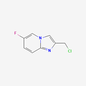 molecular formula C8H6ClFN2 B1465841 2-(Chloromethyl)-6-fluoroimidazo[1,2-A]pyridine CAS No. 872363-18-3