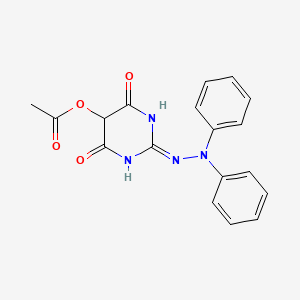 molecular formula C18H16N4O4 B14658439 Acetyldialuric acid diphenylhydrazone CAS No. 40598-52-5