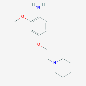 molecular formula C14H22N2O2 B1465844 2-Methoxy-4-[2-(piperidin-1-yl)ethoxy]aniline CAS No. 927673-04-9