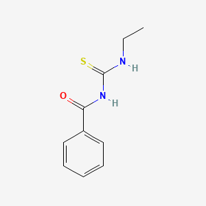 molecular formula C10H12N2OS B14658463 Benzamide, N-[(ethylamino)thioxomethyl]- CAS No. 40611-52-7