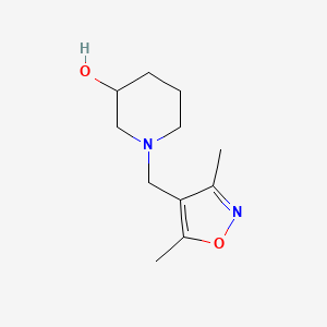 1-[(3,5-Dimethyl-1,2-oxazol-4-yl)methyl]piperidin-3-ol