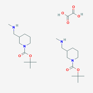 molecular formula C26H50N4O8 B1465849 tert-butyl 3-(methylaminomethyl)piperidine-1-carboxylate;oxalic acid CAS No. 2103397-09-5