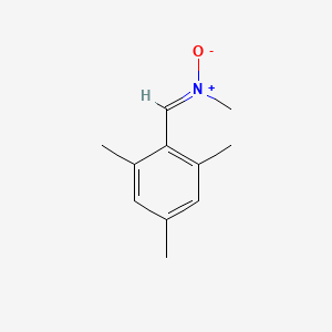 molecular formula C11H15NO B14658499 Methanamine, N-((2,4,6-trimethylphenyl)methylene)-, N-oxide CAS No. 41106-03-0