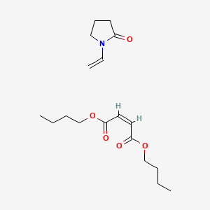 molecular formula C18H29NO5 B14658513 dibutyl (Z)-but-2-enedioate;1-ethenylpyrrolidin-2-one CAS No. 40544-68-1