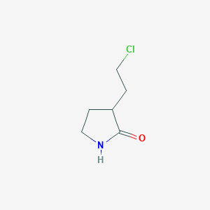 molecular formula C6H10ClNO B1465854 3-(2-Chloroethyl)pyrrolidin-2-one CAS No. 932-45-6