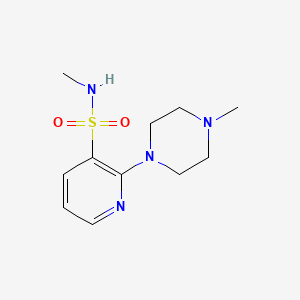 molecular formula C11H18N4O2S B14658598 N-Methyl-2-(4-methyl-1-piperazinyl)-3-pyridinesulfonamide CAS No. 38030-50-1