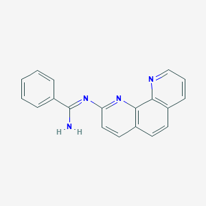 molecular formula C19H14N4 B146586 N'-(1,10-phenanthrolin-2-yl)benzenecarboximidamide CAS No. 132236-03-4