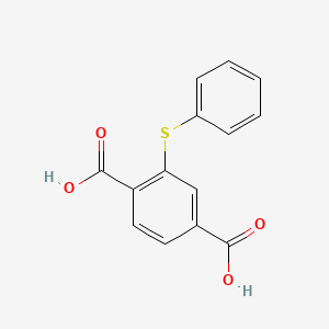 molecular formula C14H10O4S B14658601 1,4-Benzenedicarboxylic acid, 2-(phenylthio)- CAS No. 51762-78-8