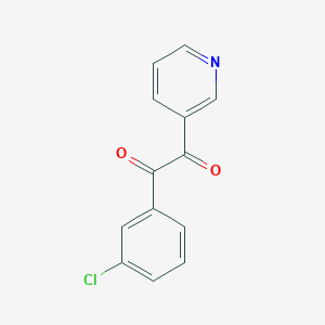 molecular formula C13H8ClNO2 B14658615 1-(3-Chlorophenyl)-2-(pyridin-3-YL)ethane-1,2-dione 