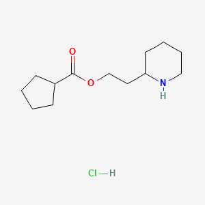 2-(2-Piperidinyl)ethyl cyclopentanecarboxylate hydrochloride